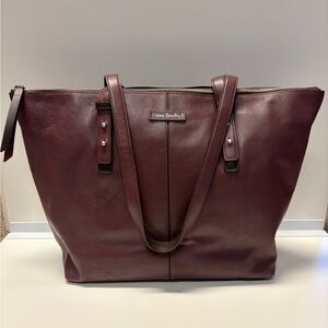 Vera Bradley Deep Burgundy Leather Bag